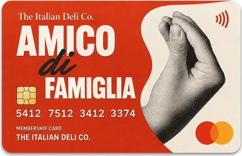 Amico di Famiglia membership card — The Italian Deli Co.